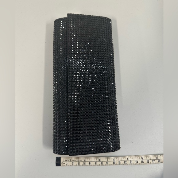 Aldo black glitter clutch with cross body chain - Picture 8 of 11